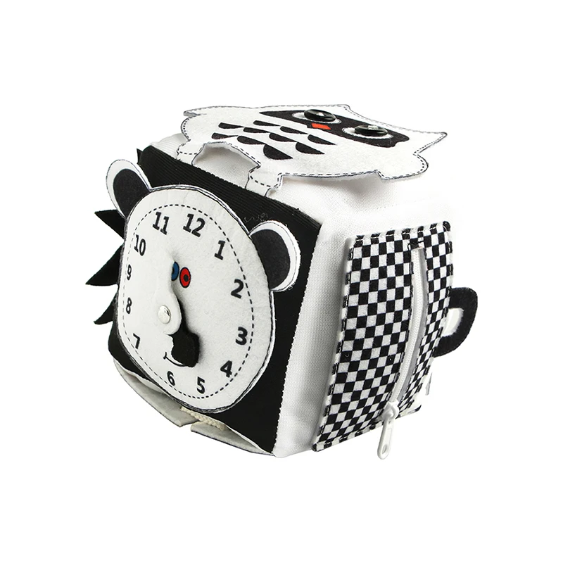 Детский Прорезыватель для зубов черно белый с геометрическими