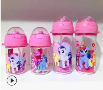 Горячая печатных hello kitty моя бутылка веревка мультфильм Спортивная для питья вода бутылка для детей подарок кормления - Цвет: Красный