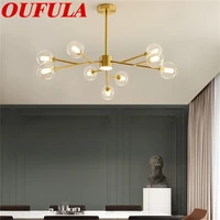 oufula modern brass chandeliers contemporary home creative decoration suitable for living room dining room bedroom