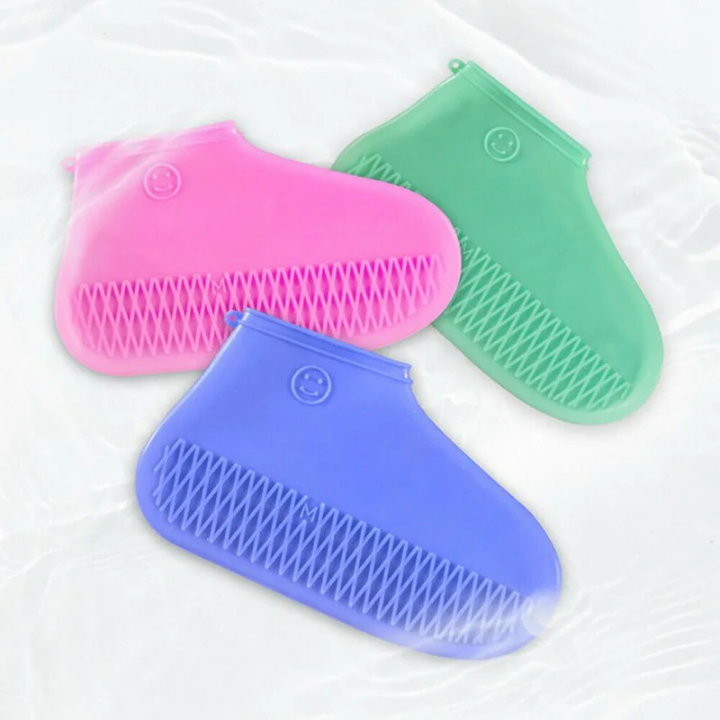 Новый 1 пара силиконовые многоразовые галоши Резиновые водонепроницаемые