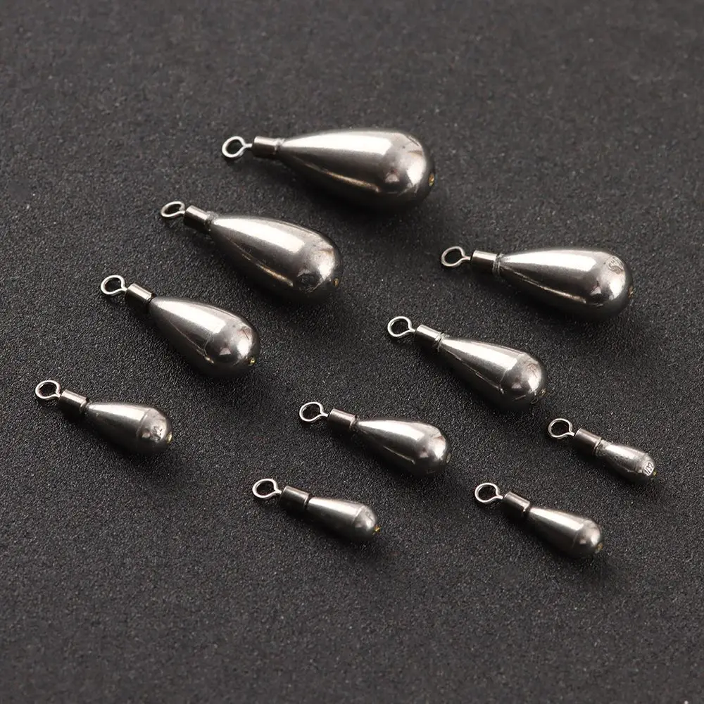 New Tungsten Weight Long Casting Fall Line Sinkers Hook Connector Tear Drop Shot Weights Quick Release Fishing Accessory |