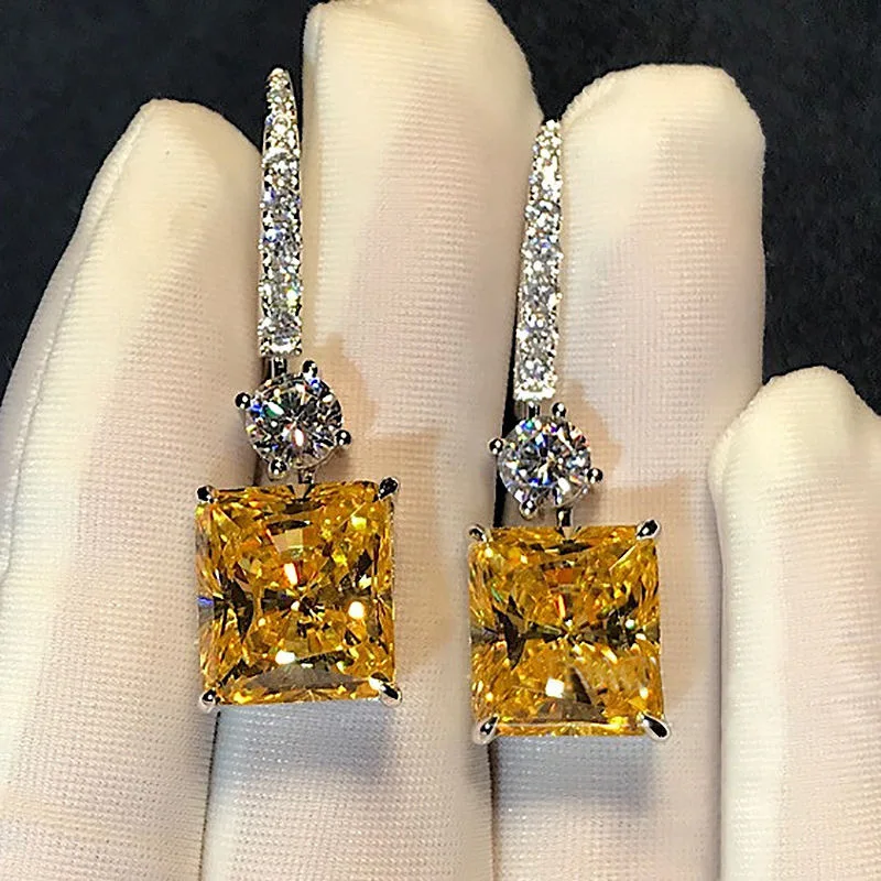 

1: 1 High-quality girl earrings, jewelry, luxury diamond earrings, suitable for women, European and American Moissanite fine inl
