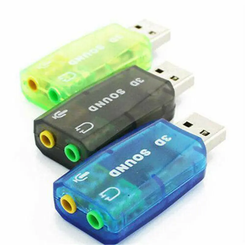 5 1 канальный USB внешний Аудио Звуковая карта микрофон Запись Динамик Наушники