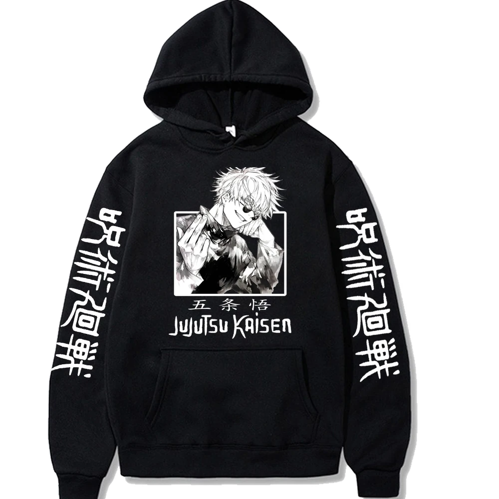 

Hoodies Jujutsu Kaisen Gojo Satoru Print long Sleeve Casual Fashion Pullover Loose Oversized Hoodie Unisex Sweatshirt Men Women