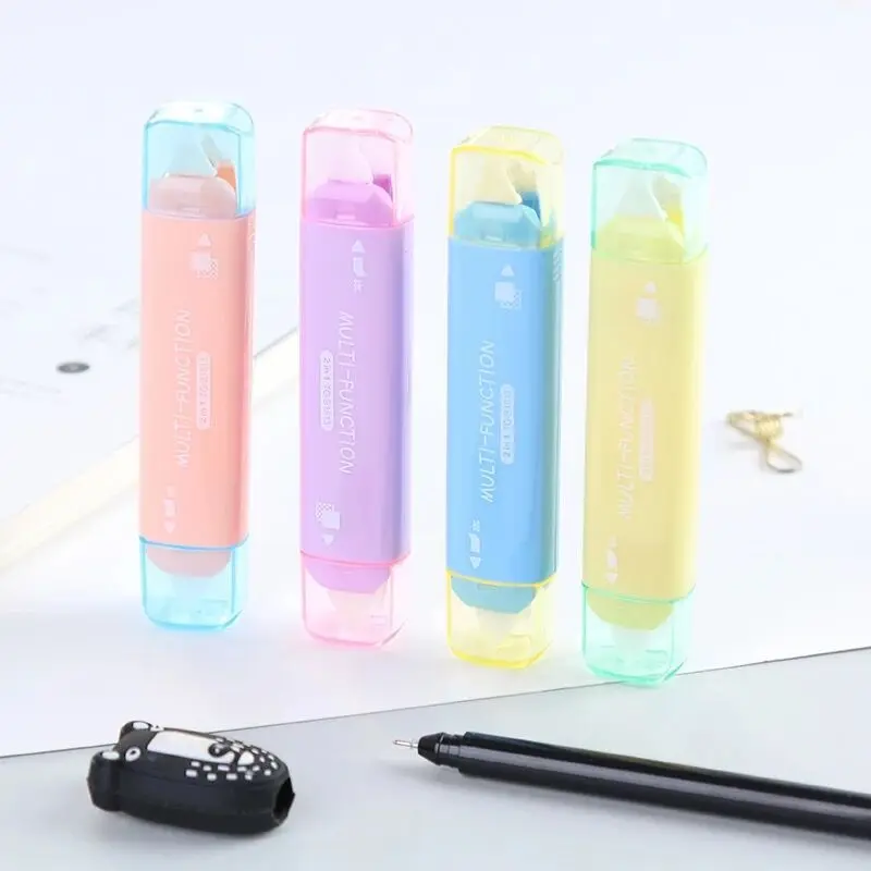 

Многофункциональная Корректирующая лента 2 в 1, клейкая лента, прозрачная двусторонняя клейкая лента, кавайные школьные принадлежности