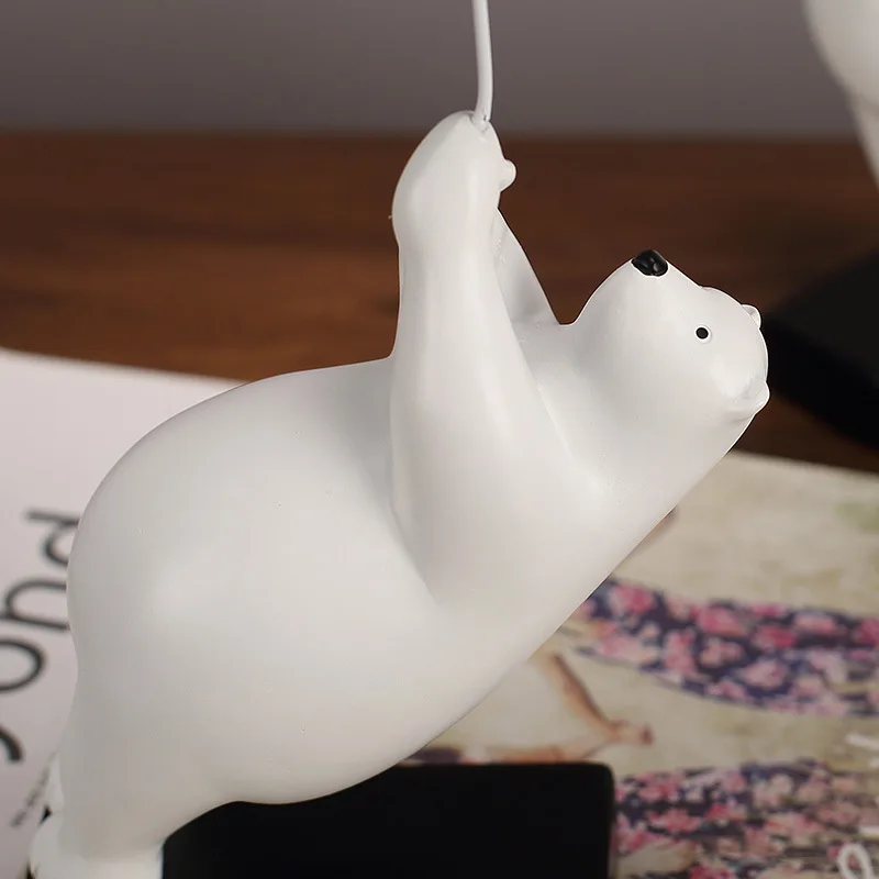 

Balloon Polar Bear Wall Decoration Animal Figurines Bear Statue Kids Room Decor Home Living Room Background Wall Hanging Crafts