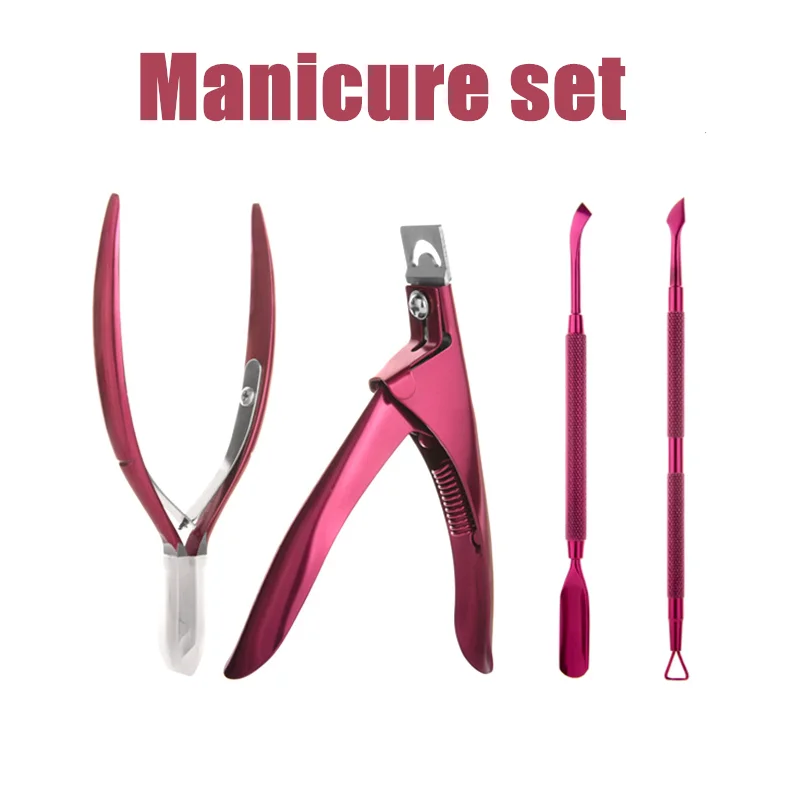 

Горячая Распродажа 4 шт./компл. набор для дизайна ногтей, высококачественные ножницы из нержавеющей стали с одним словом для омертвевшей кож...