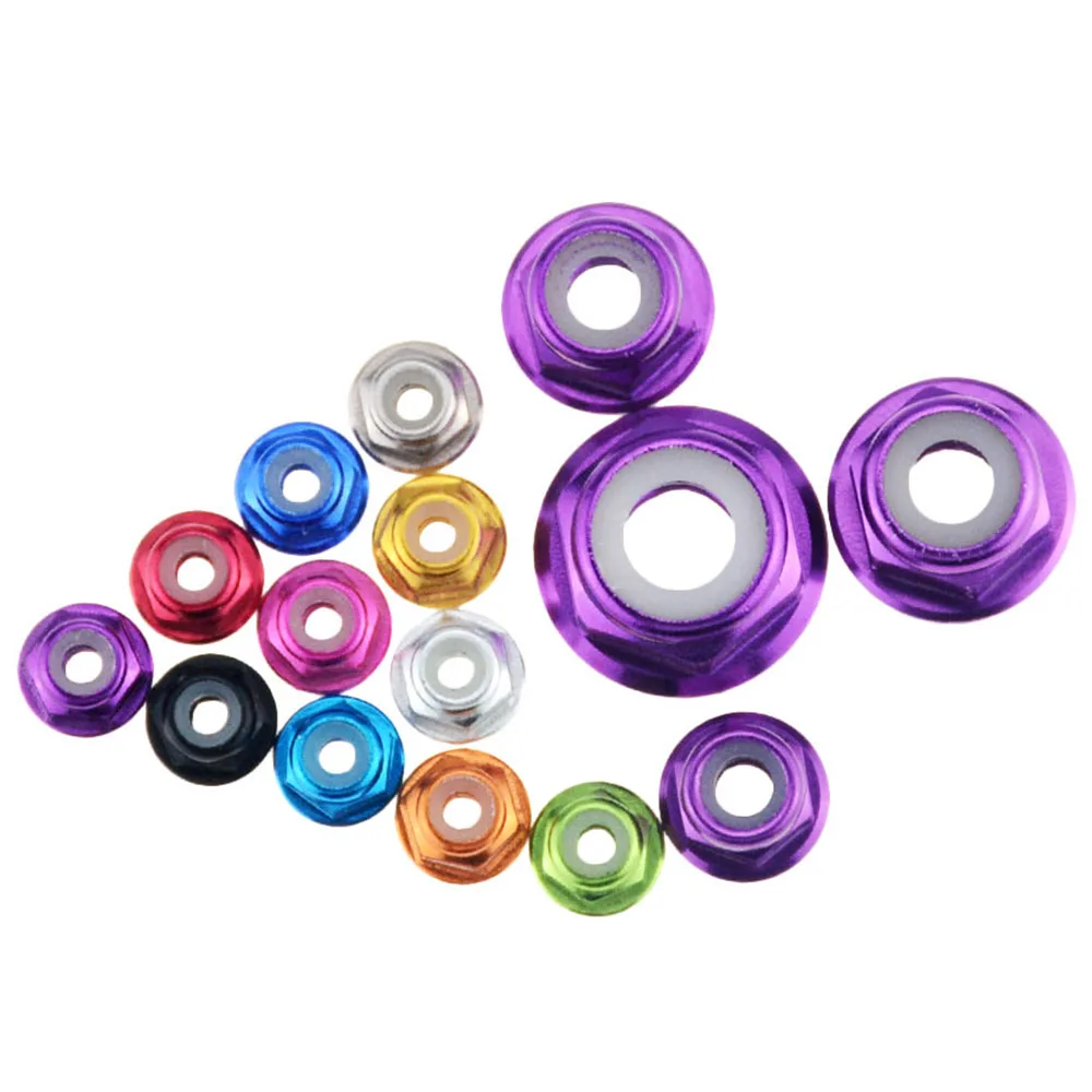 

5 шт., разноцветные фланцевые гайки из алюминиевого сплава M2 M3 M4 M5 M6