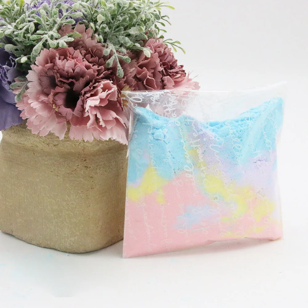 Красочный соляный порошок для ванны мульти пузырьковая яркая забота о коже