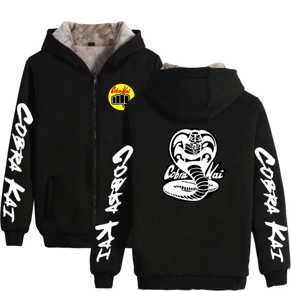 Movie Cobra Kai Косплей-костюмы с капюшоном каратэ детские куртки на молнии 3D принтом