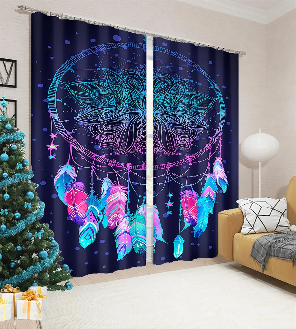 

Photo blue curtains 3D Blackout Curtains For Living room Bedding room Drapes Cotinas para sala