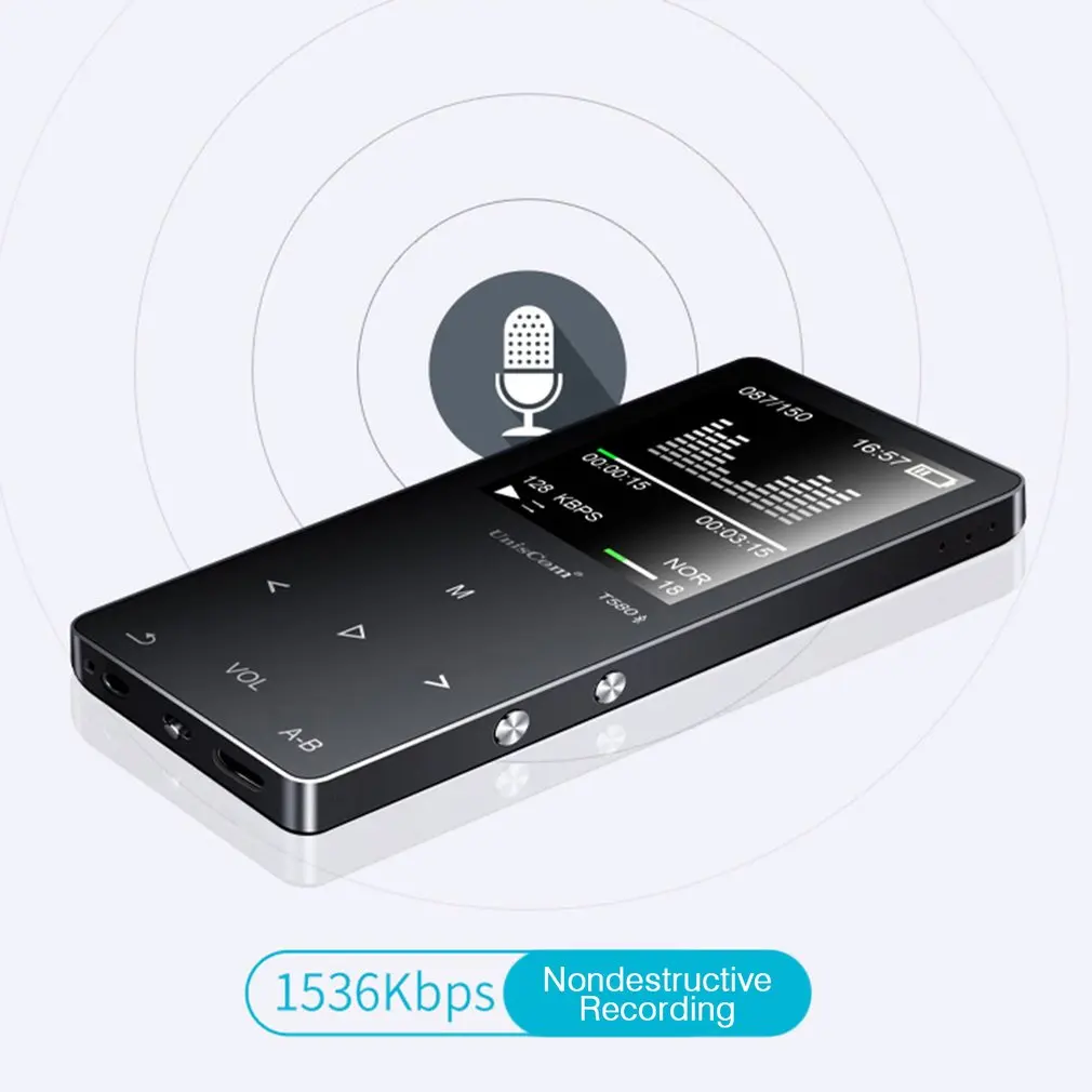 

1.8" MP3 16GB MP4 Player USB2.0 OTG FM Radio Touch Button Lossless Radio Recorder With Mic Support TF Card