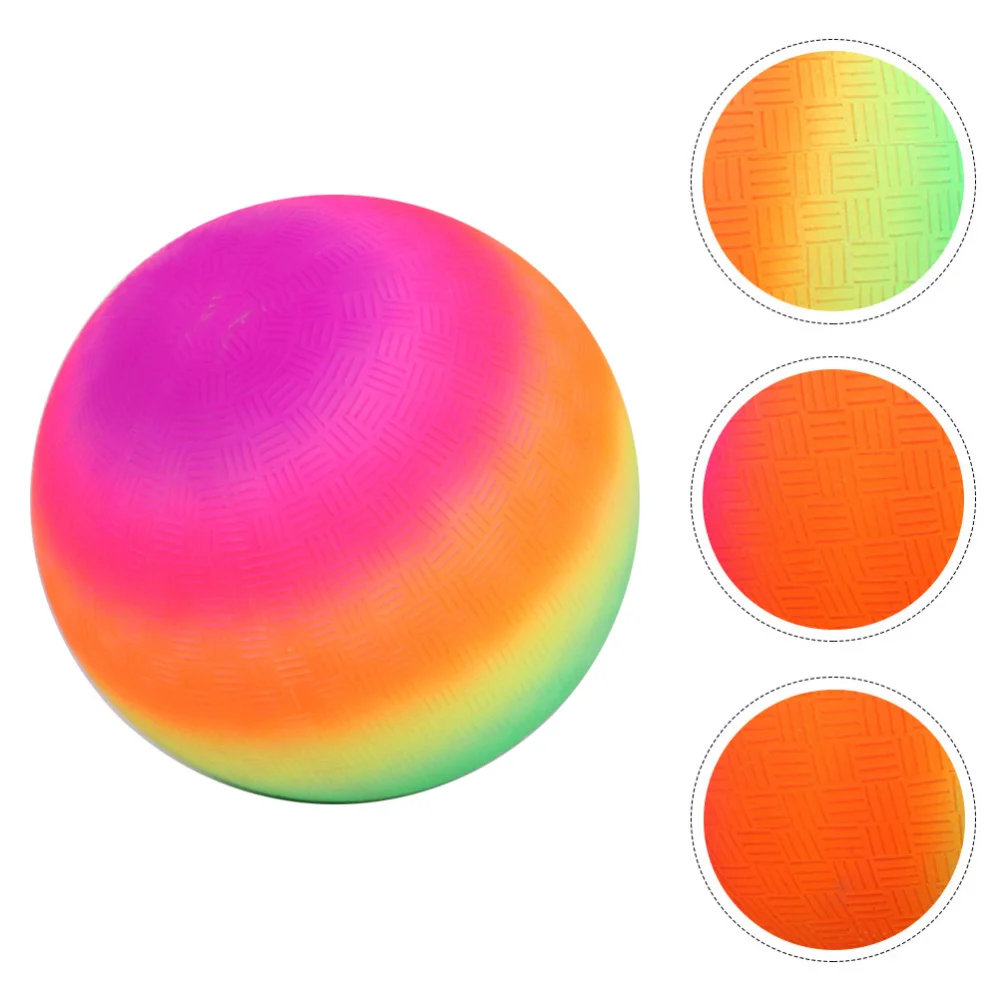 

1 Pc PVC Inflatable Balls Kids Playground Balls Rainbow Colored Bouncing