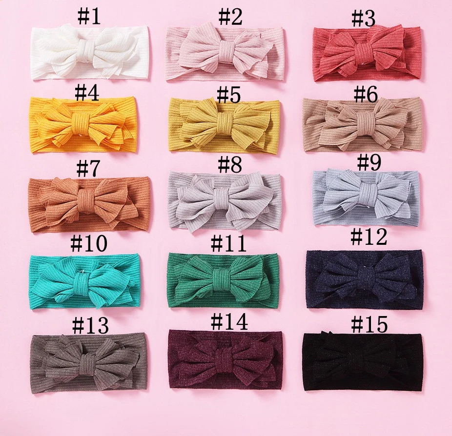 Новинка 2019 стильная детская широкая повязка на голову с бантом детский хлопковый