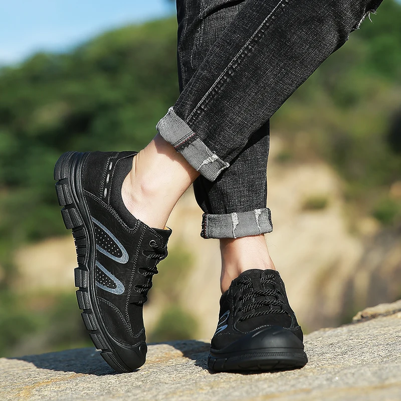 Новинка Мужские треккинговые ботинки кожаные кроссовки для альпинизма