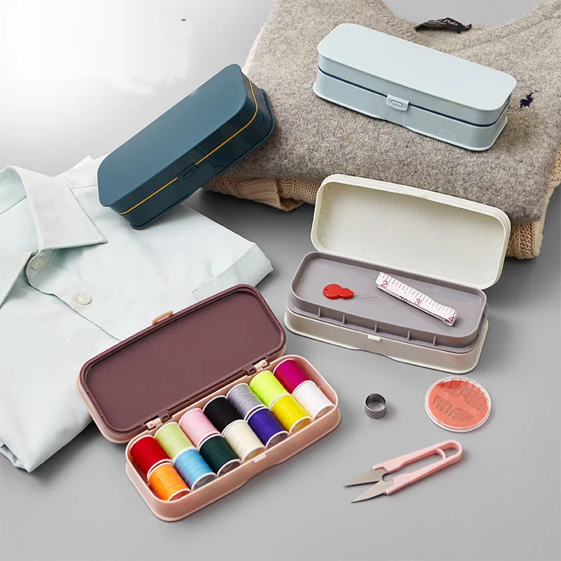 

New Needle Thread Storage Box Travel Portable Sewing Kit Multifunction Home Sewing Tool Emergency Family Repair Sewing Supplies