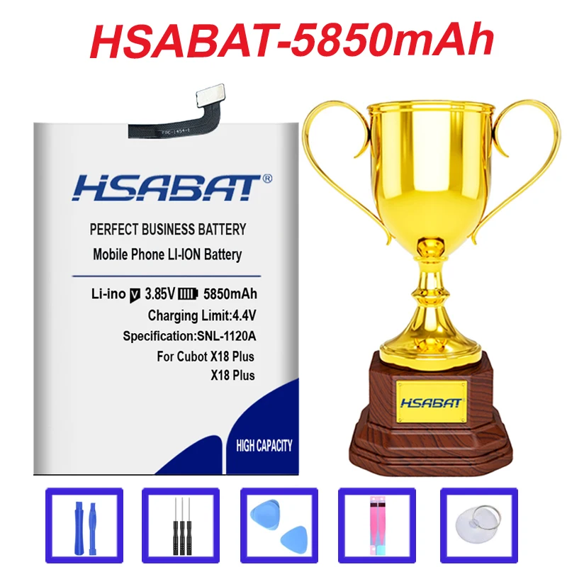 HSABAT аккумулятор 5850 мАч для Cubot x18 plus/Cubot X19/Cubot P20, высококачественный аккумулятор для сотового телефона