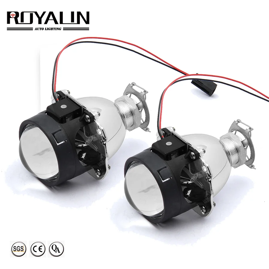 ROYALIN автомобиль H1 Bi xenon HID лампы Мини проектор рассеиватель Фар H4 H7 2 0 дюймов 12 В