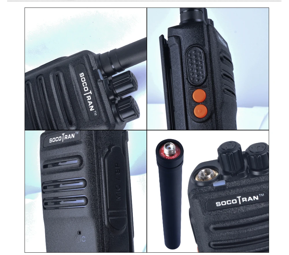 SOCOTRAN SC-308 2PCS Walkie talkie двухсторонняя рация UHF 400-470MHz 16CH walkie-talkie radio Transceiver Long Range |