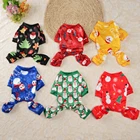 Хлопковый комбинезон для собак, пижама, Рождественский костюм для собаки, комбинезоны с принтом для питомца, одежда для щенка, одежда для щенка, боди для чихуахуа, кота