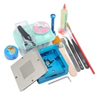 BGA синий шариковый стол для посадки 80 мм * 80 мм с двойной рамой шариковая паяльная паста для посадки 10 шт. универсальный стальной сетчатый набор для реболлинга