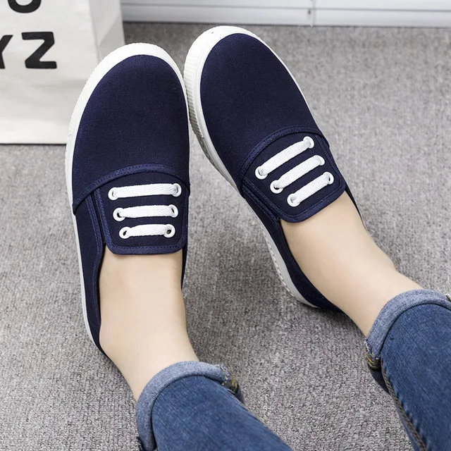Women's shoes low-top comfortable and breathable student small white canvas | Обувь