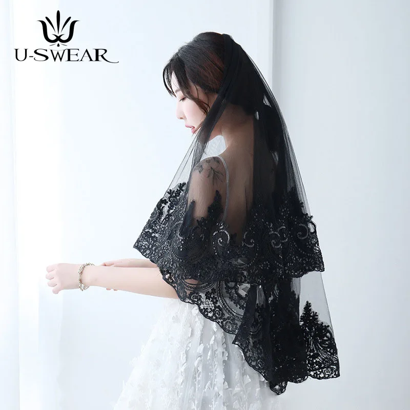 Женское фатиновое платье готическое черное кружевное с блестками в стиле ретро 1