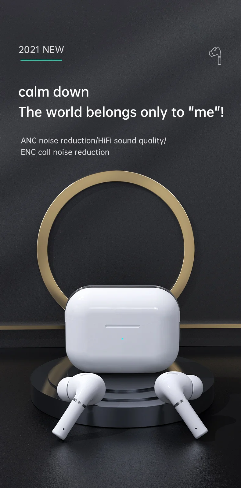Беспроводные наушники TWS S10ANC ENC Bluetooth5.1 низкая задержка HiFi долгий срок службы