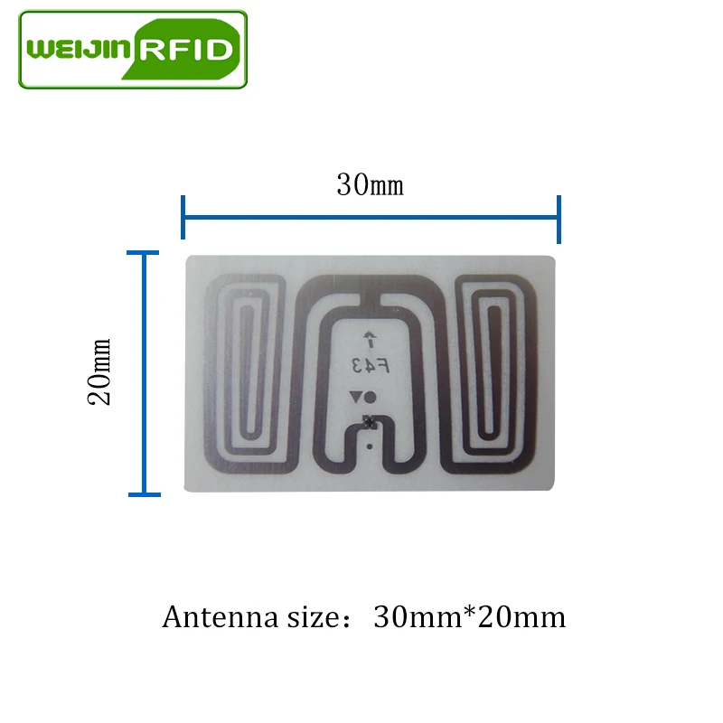 RFID метка UHF наклейка Impinj F43 EPC6C влажная инкрустация 915mhz868mhz860 960MHZ 2000 шт Бесплатная