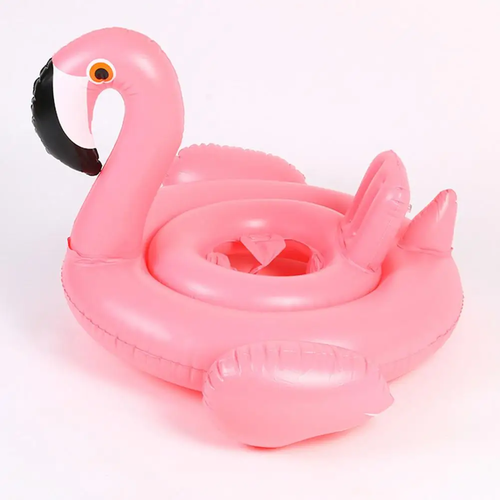

2021 Kid's Swimming Float Baby Seat Float Iatable Flamingo Swan Pool Float Baby Summer Water Fun Pool Toy Pink Swimming Ring