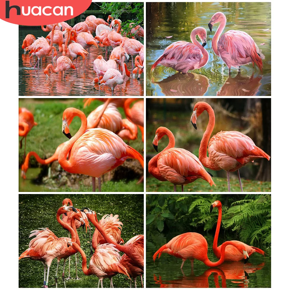 

HUACAN 5D алмазная вышивка Фламинго набор со стразами распродажа Алмазная картина полная дрель квадратное животное рукоделие Декор для дома
