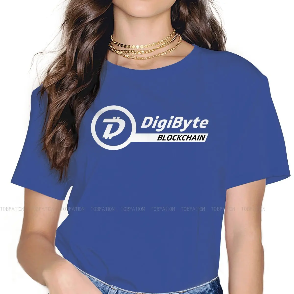 

Футболка Digibyte DGB женская с круглым вырезом, смешная рубашка из чистого хлопка с цифровой валютой, Оригинальная одежда 5XL
