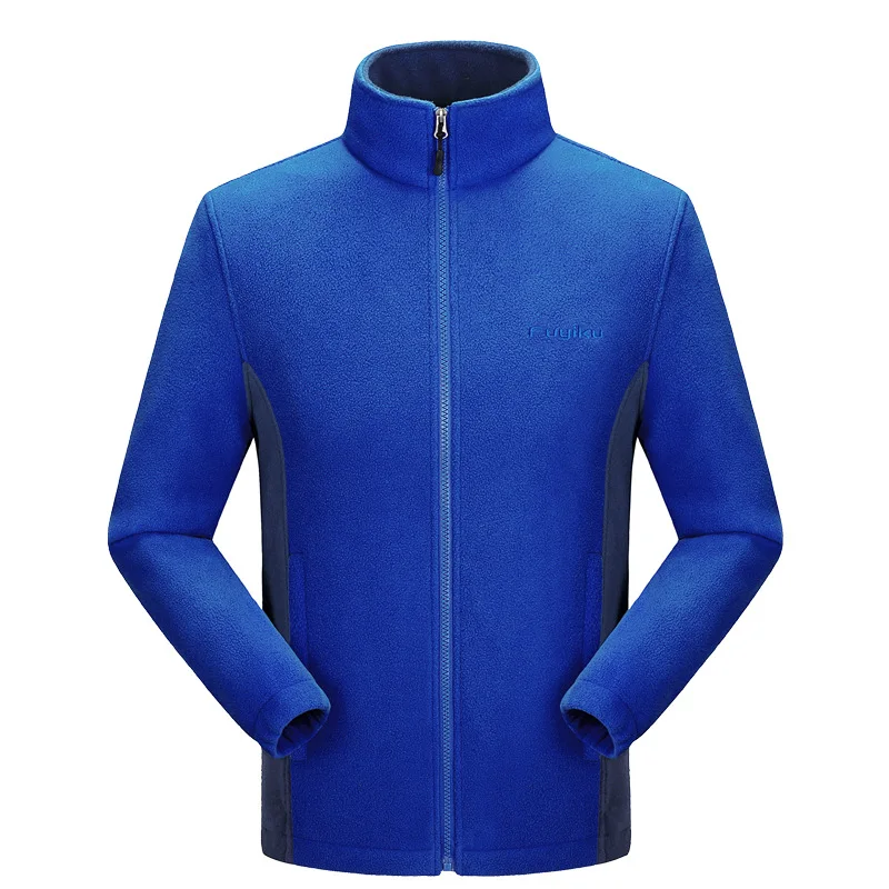 Синий Флисовая Мужская куртка больших размеров 10xl 8xl 9xl 7xl 6xl больших и высоких мужчин одежда куртка лайнер осень весна кардиган плюс пальто мужской - Цвет: Синий