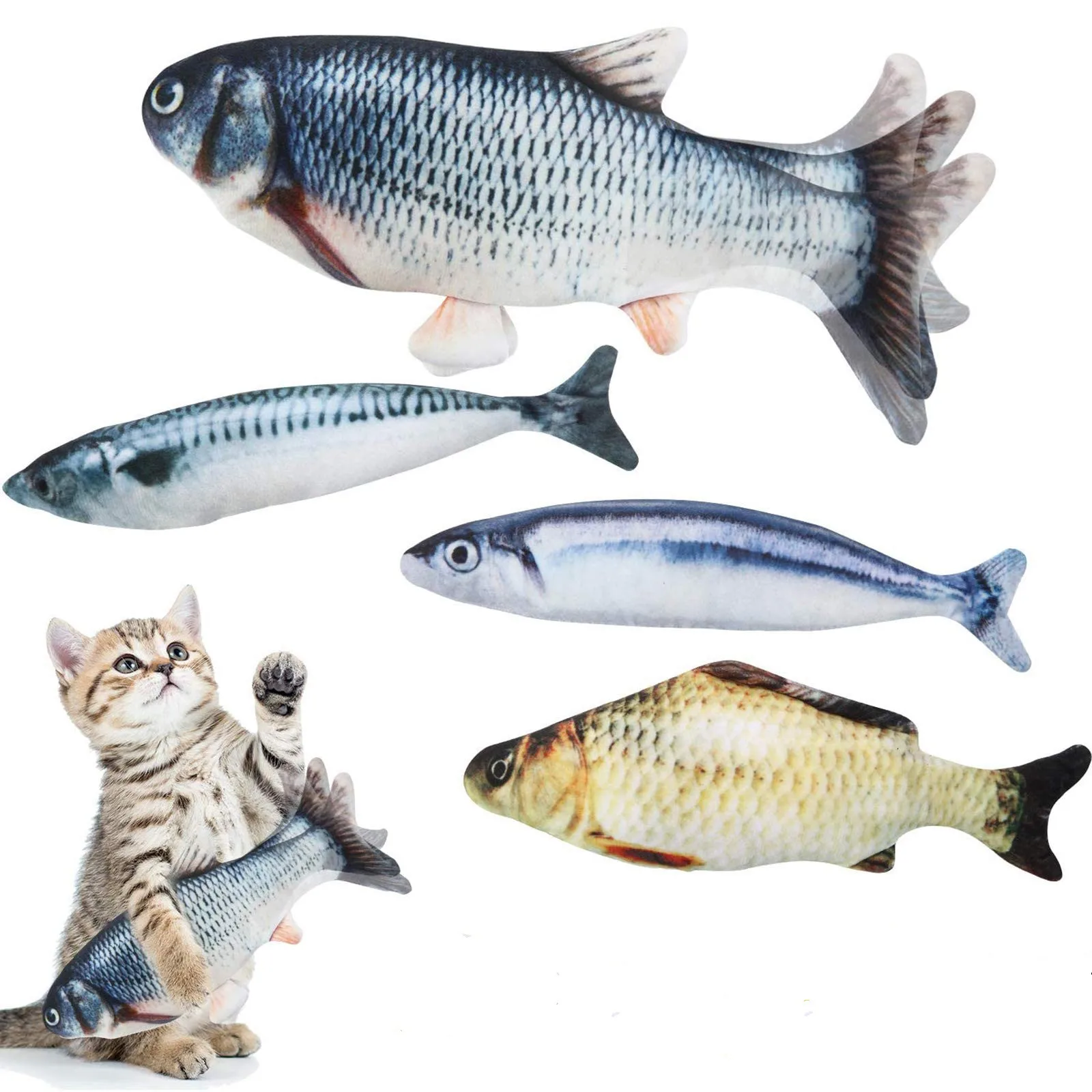 Плюшевая кошачья рыба Когтеточка мята | Дом и сад