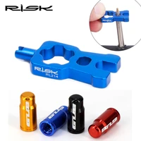 risk 4 in 1 bike valve core wrench and 2 presta tire valve caps set road bicycle valve removal portable repair tools accessories