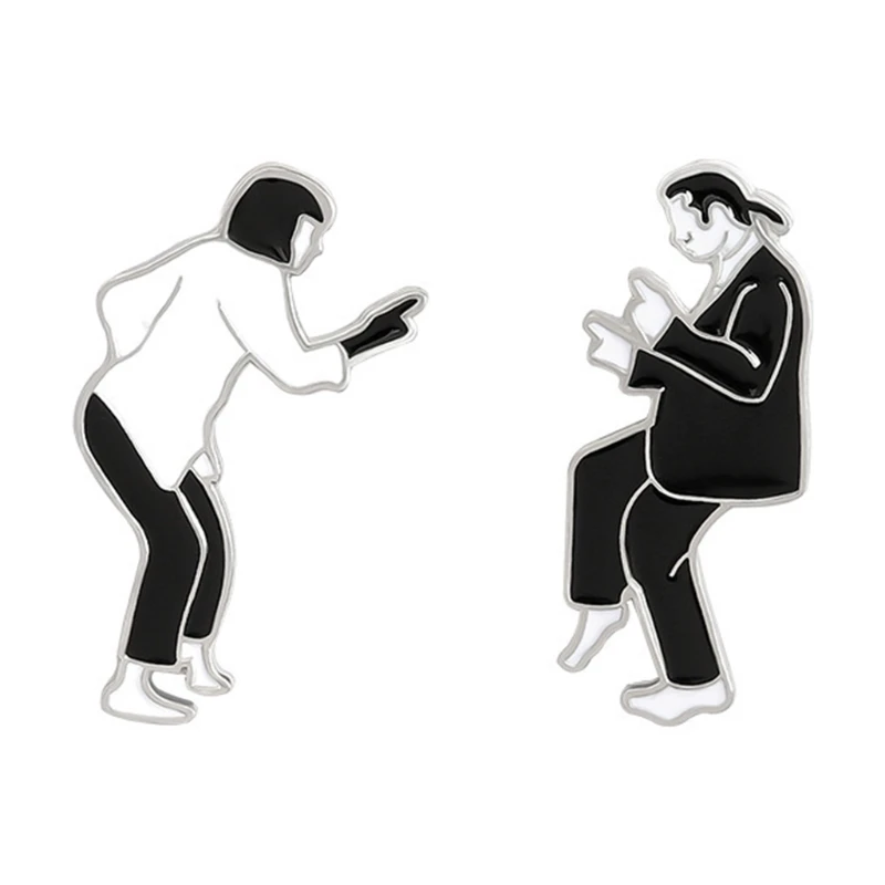 

Enamel Pin Swing Dance Figure Brooch Shirt Collar Bag Lapel Badge T4MD