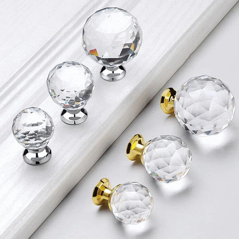 Бытовая стеклянная ручка современный европейский стиль в виде хрустального шара