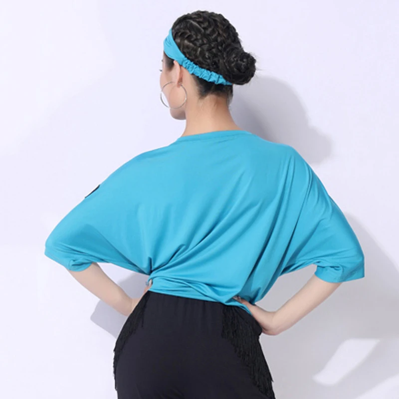 Женский топ для латиноамериканских танцев свободные рубашки с короткими