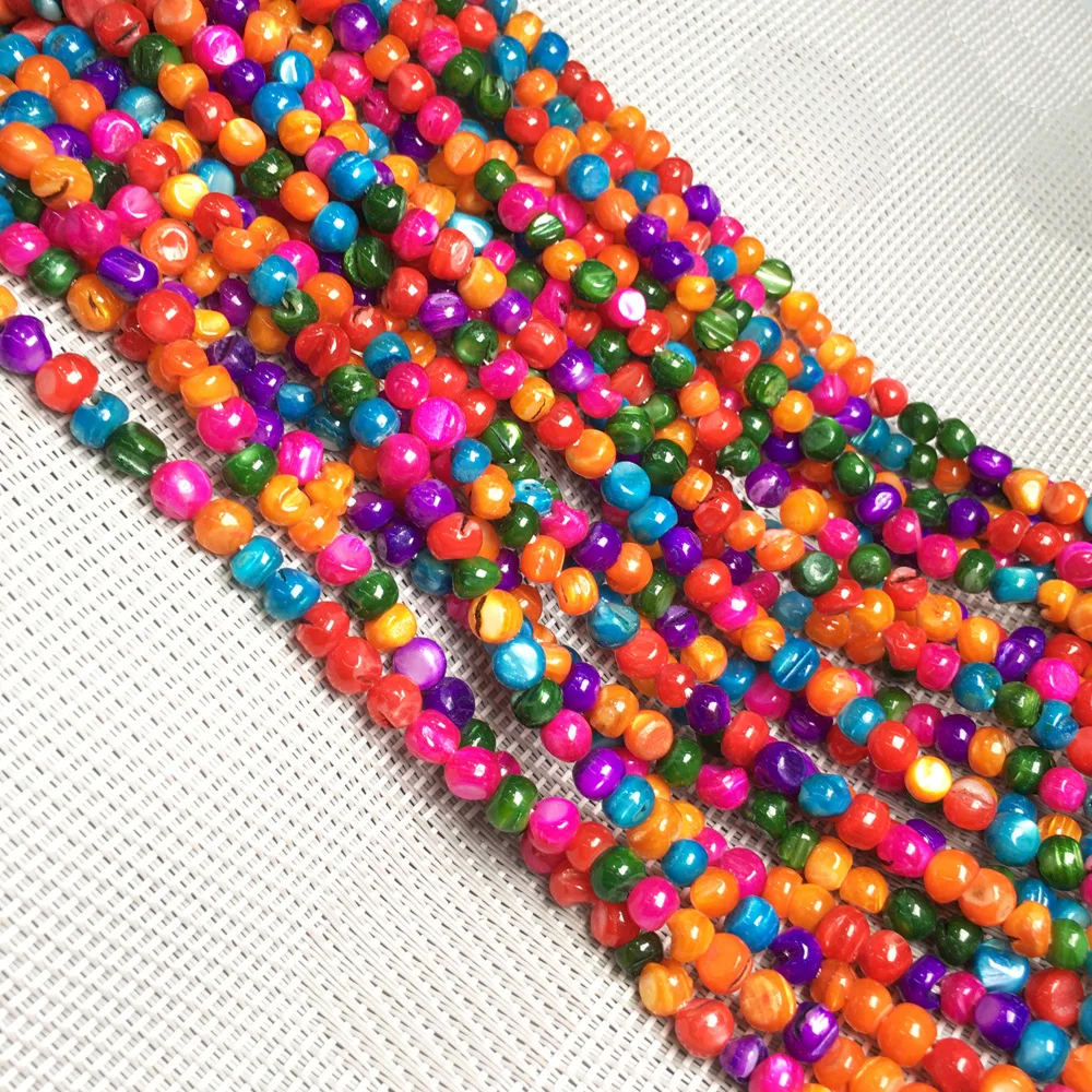 Colorful Small beads 6-7mm high quality natural coral loose isolation DIY bracelet necklace jewelry making | Украшения и