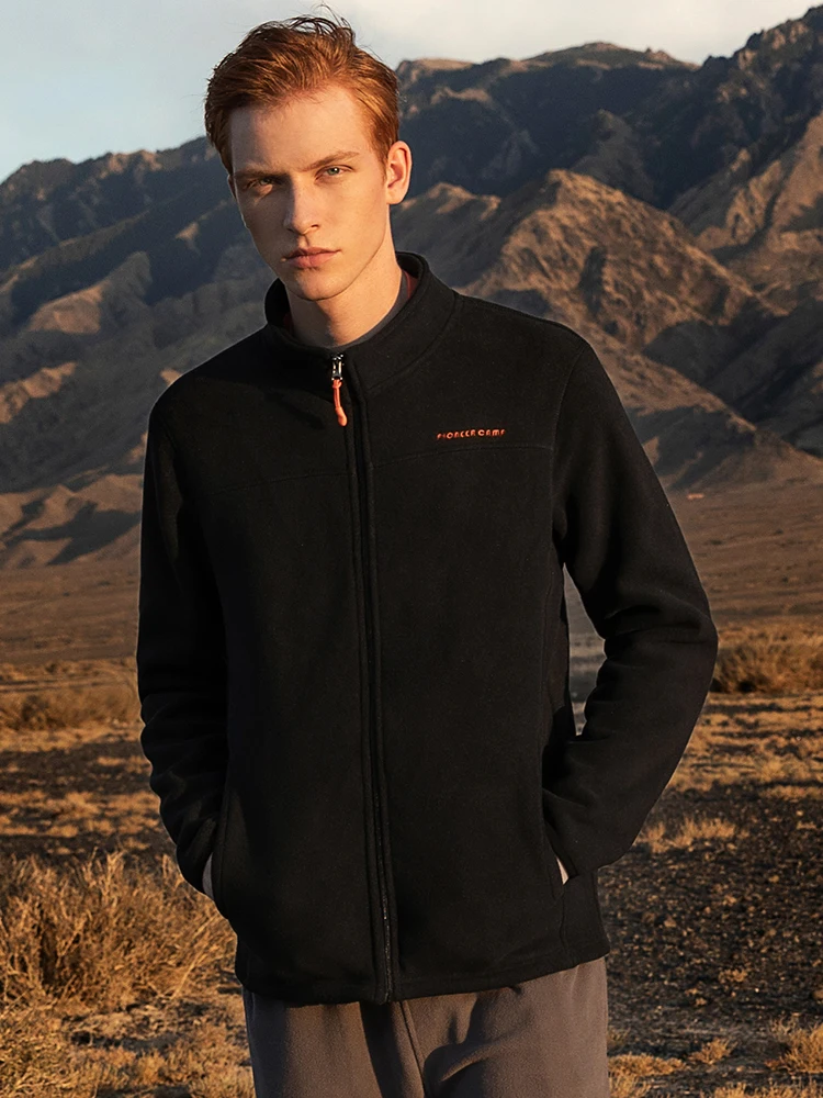 Мужская флисовая толстовка на молнии с коротким воротником|Мужские куртки| |