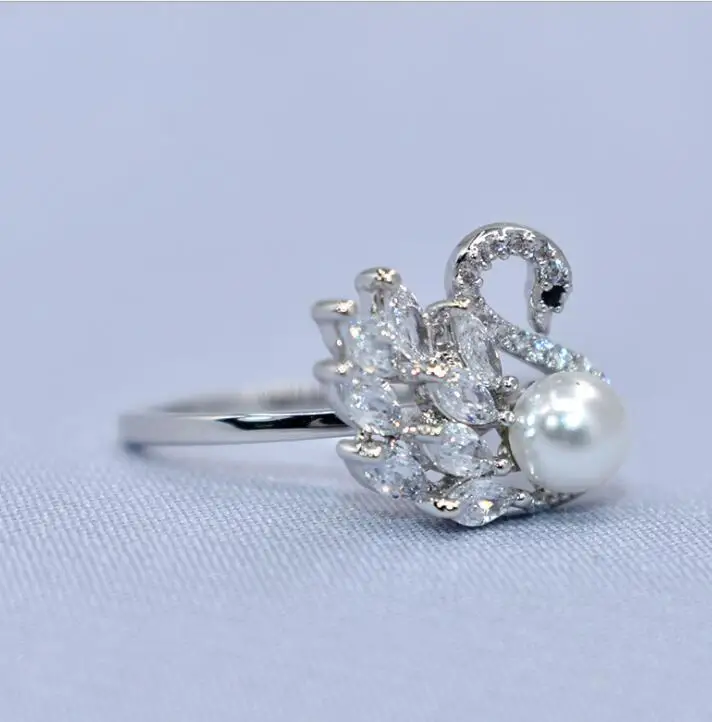 Лебединое Кольцо с жемчугом | Украшения и аксессуары