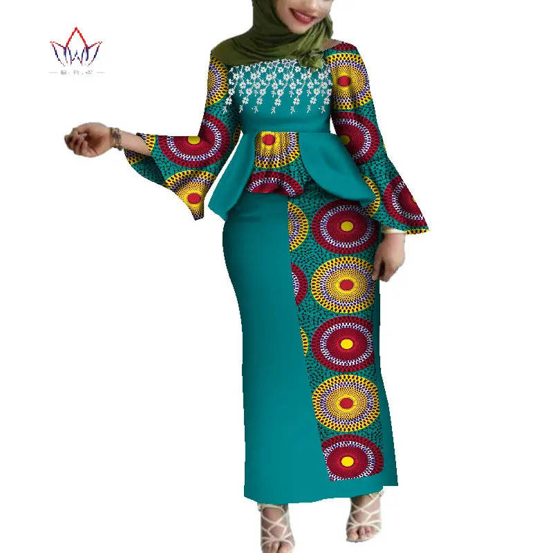 Размера плюс модные африканские комплекты для женщин Dashik Частный заказ