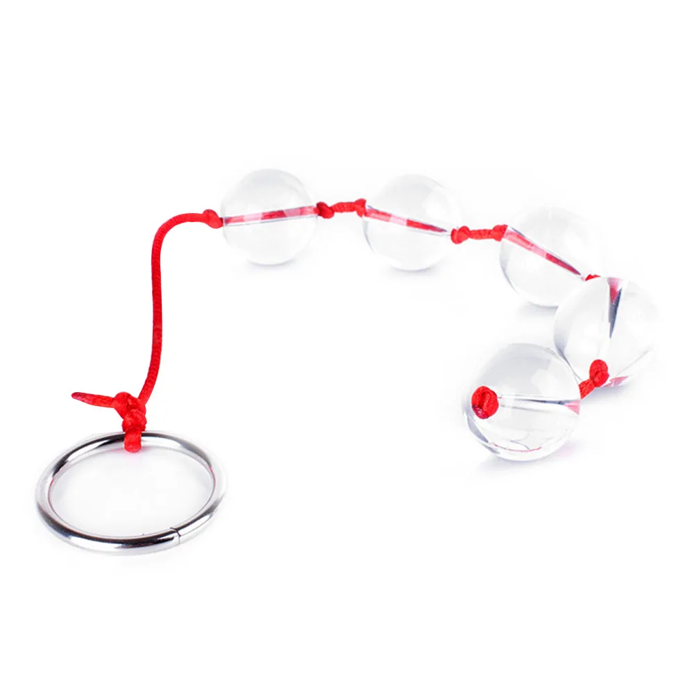 Стеклянные анальные шарики Вагинальный массажер простаты Анальная пробка с