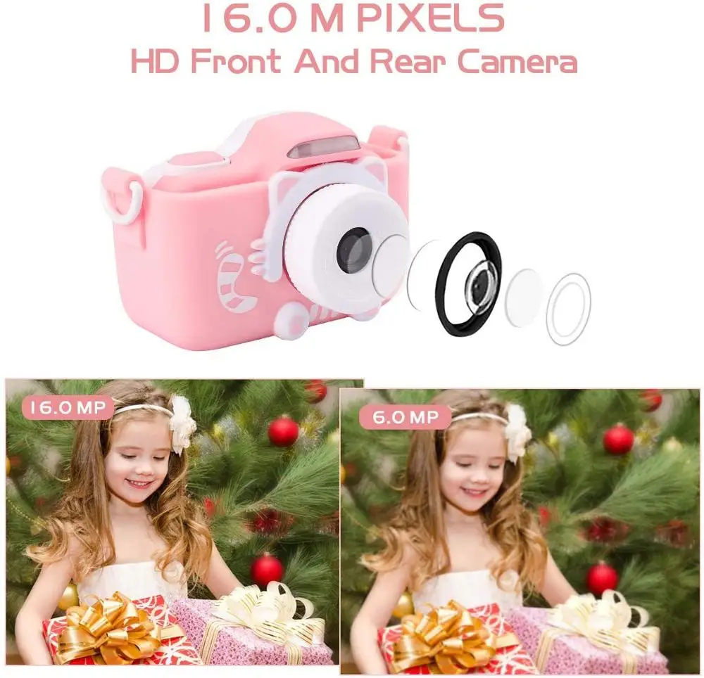 Подарки для детей камера 16.0MP HD 2 0 дюймов экран FHD 1080P видео разрешение мини