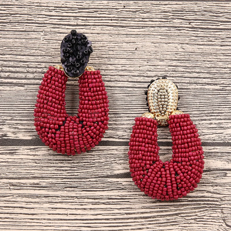 Женские Висячие серьги STRATHSPEY с геометрическими бусинами и блестками винтажные