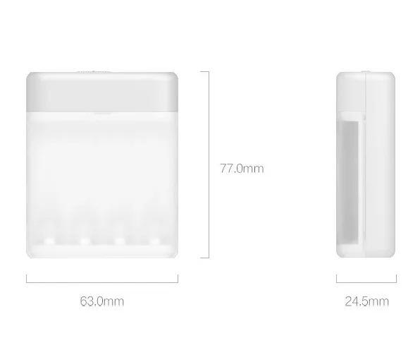 ZMI 4 шт./лот ZI7 ZI5 AAA AA 700mAh 1800mAh 1,2 V перезаряжаемый Ni-MH аккумулятор ZIM power Bank# перезаряжаемый аккумулятор - Цвет: only charger