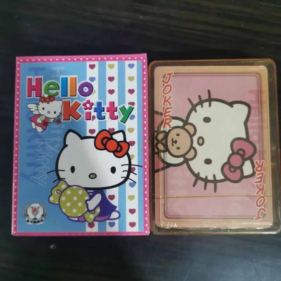 

Cartoon Hello Kitty Playing Cards Mga Card Ng Koleksyon Ng Mga Bata Pambabae Puzzle 54 Mga Magagandang Card Board Mga Laruan