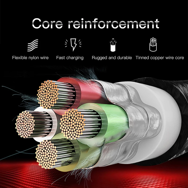 ! USB кабель ACCEZZ 3 в 1 прочный для быстрой зарядки мобильного телефона А iPhone 7 8 6 X XS XR