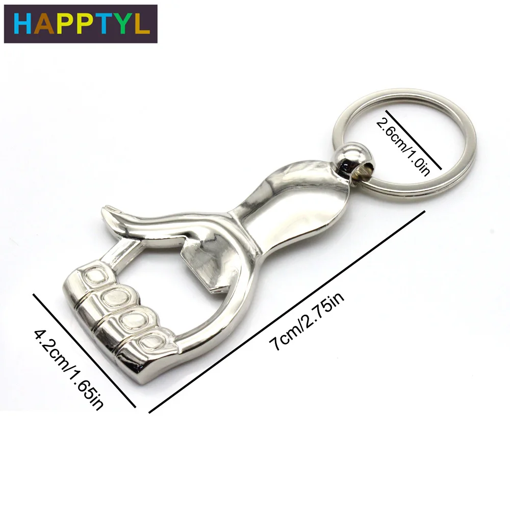 HAPPTYL 1 шт. металлический брелок для ключей открывалка бутылок с пальмовым пивом