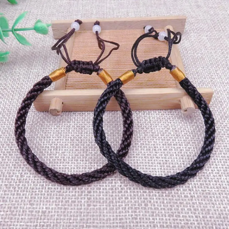 

1PC Allergy Free Adjustable 2021 New Arrival Red/Black/Coffee Handmade Knit Lucky Bracelet Gifts